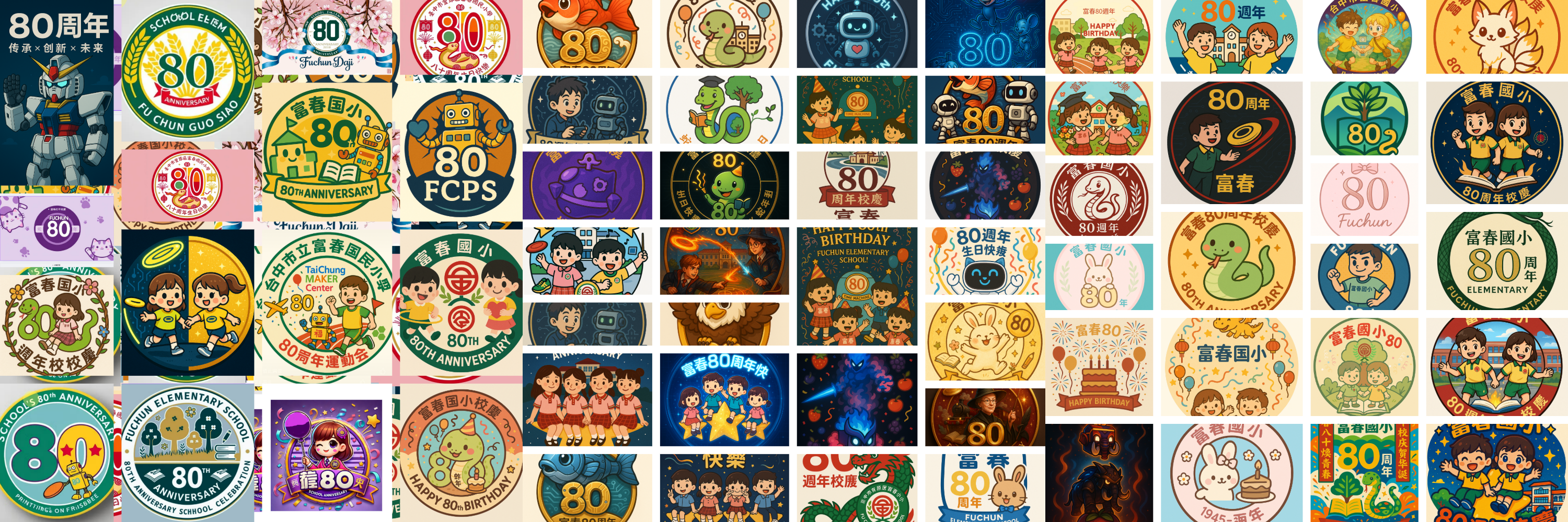 FCPS80周年校慶學生徽章設計